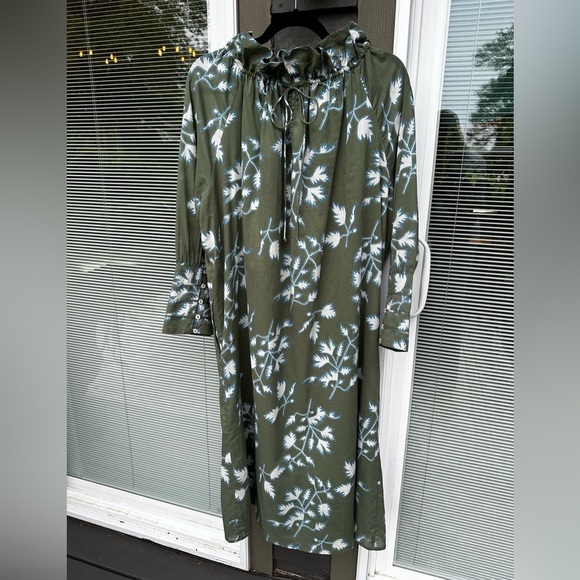 Mirth Vienna High Neck Midi Dress, Fig Leaf - Picture 4 of 12